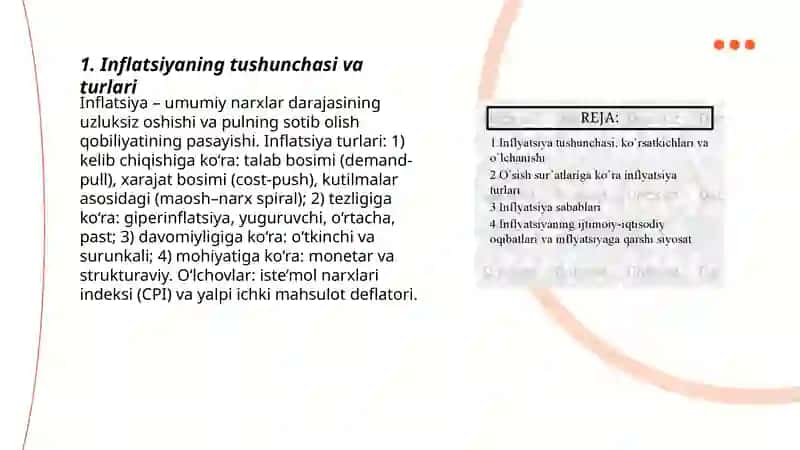 Inflatsiya va unga qarashi kurashish yo’llari 3