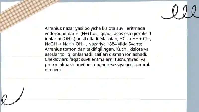 Kislota va asos nazariyalari 3