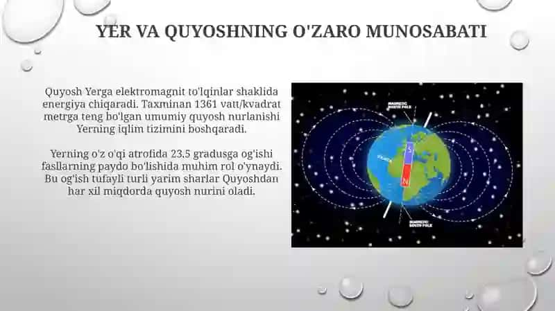 Yer va Quyoshning o'zaro munosabati 3