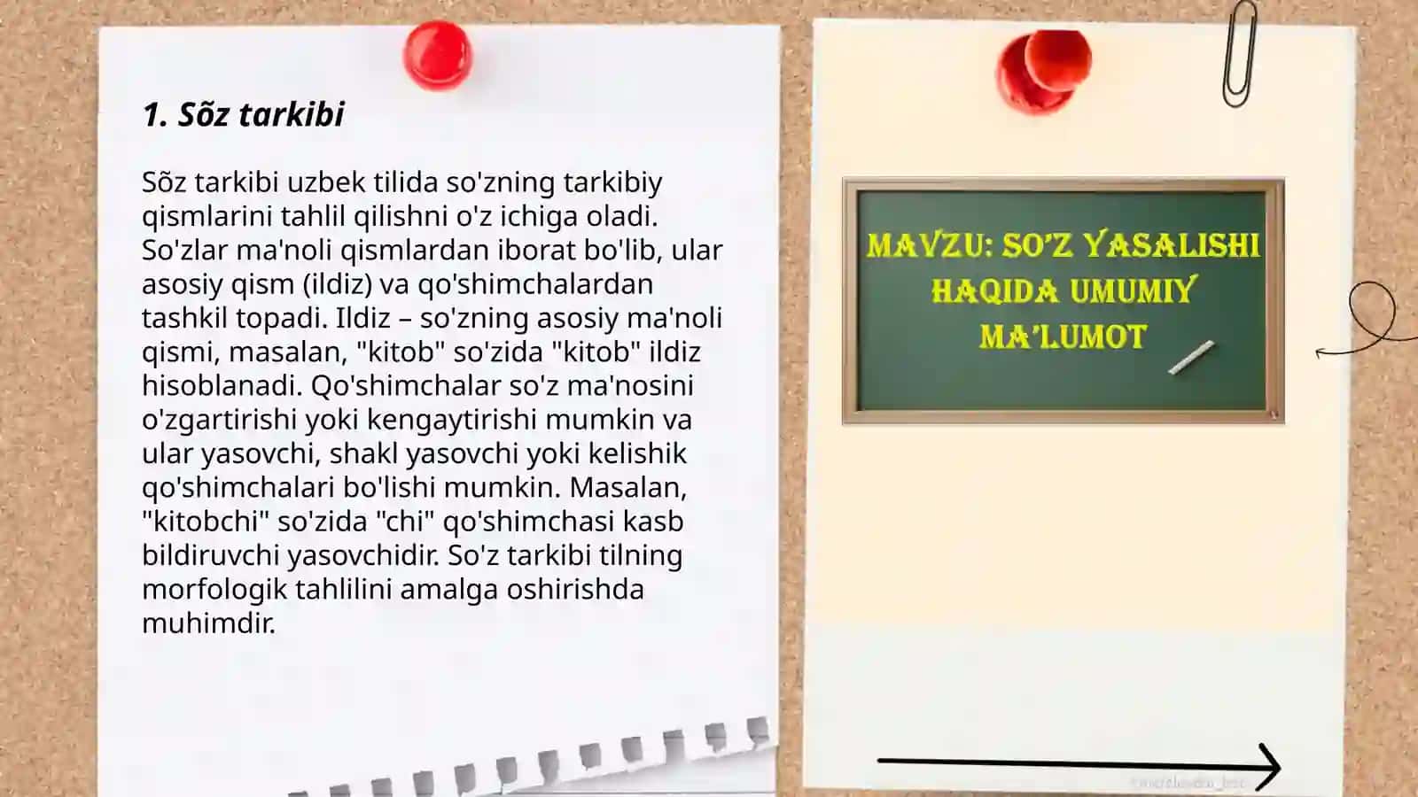 Sõz yasalishi va bõgʻin 3