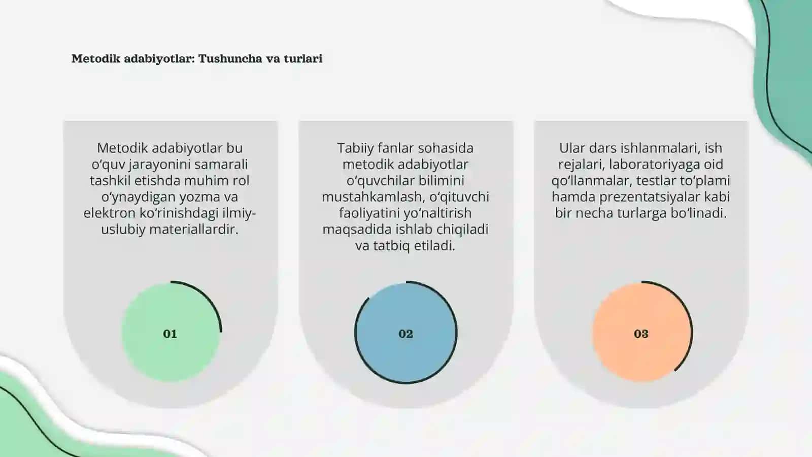 Metodik adabiyotlarni tahlil qilish tabiiy fanlar doirasida 3