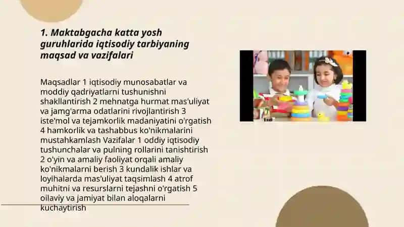 Maktabgacha katta yosh guruhlarida iqtisodiy tarbiya 3