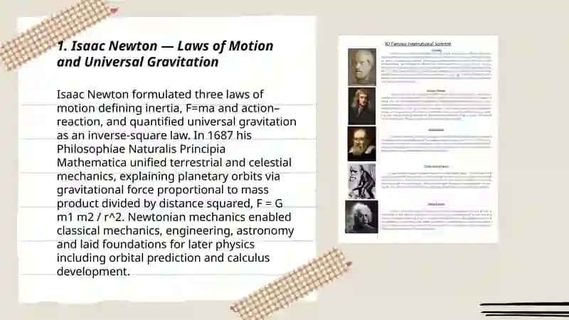 Isaac Newton — Laws of Motion and Universal Gravitation 3