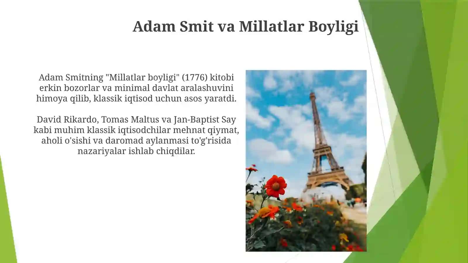 Angliya va Fransiya klassik iqtisodiy maktabi 3