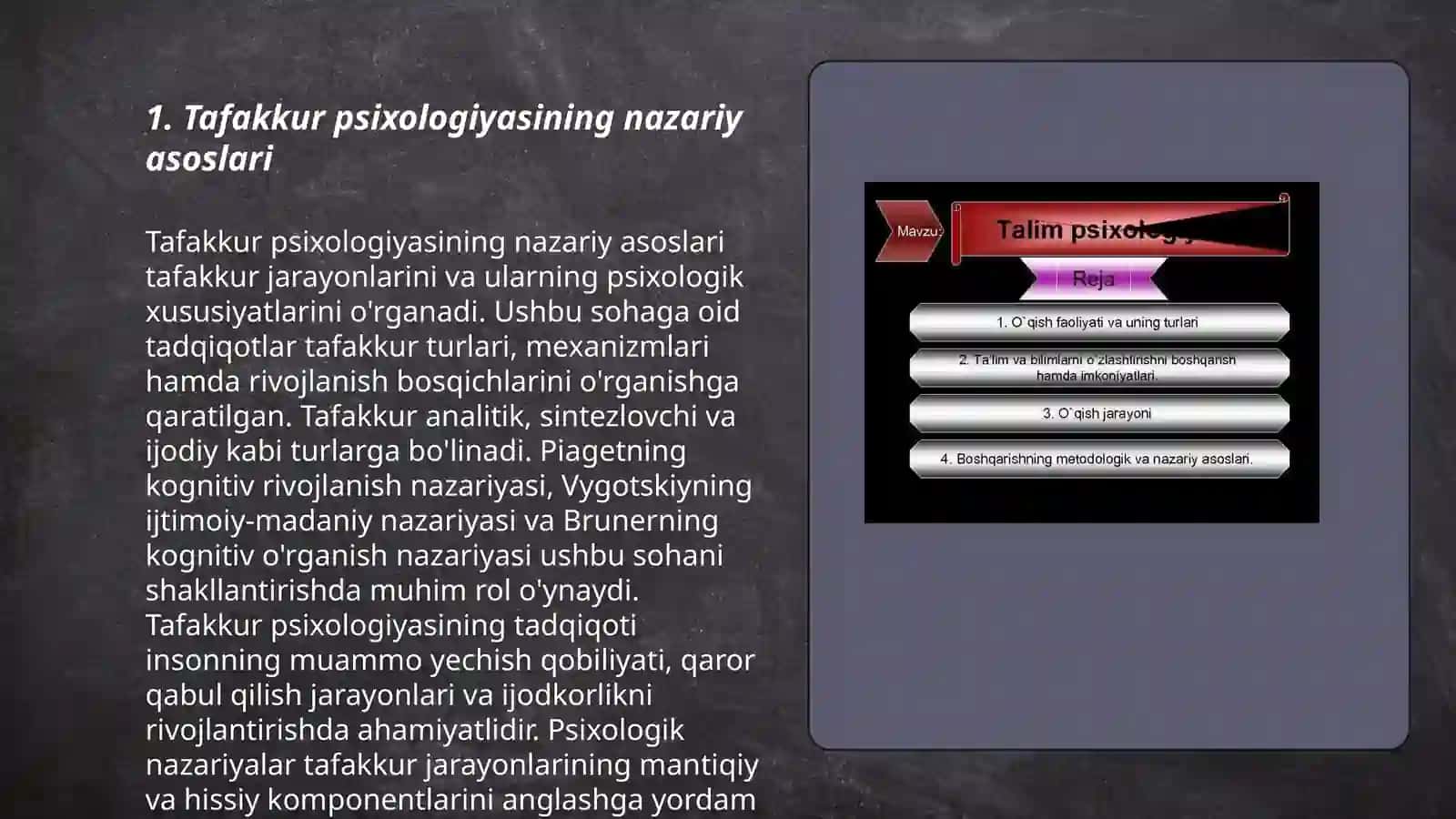 Tafakkur psixologiyasining nazariy asoslari 3