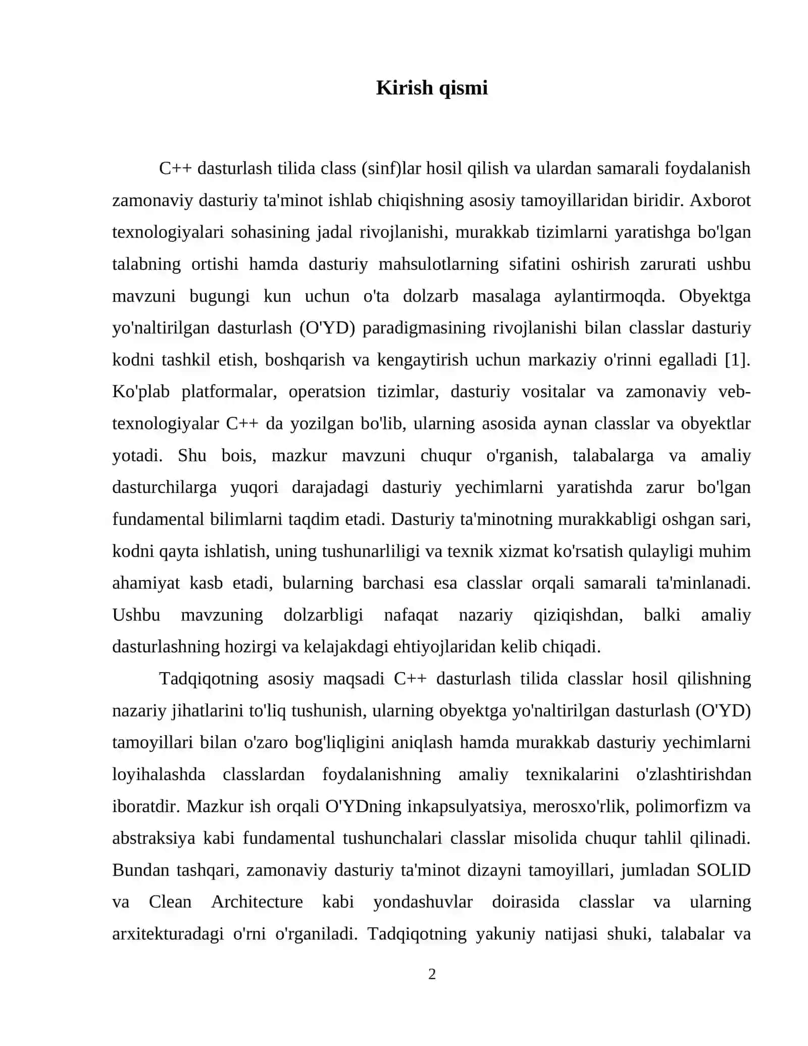 C++ da classlar hosil qilish 3