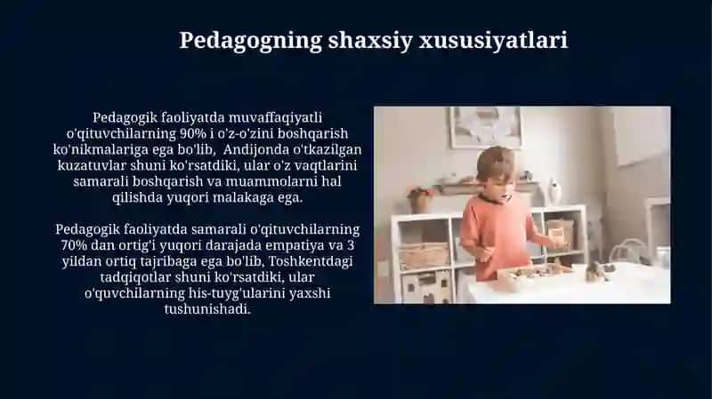 Pedagogik faoliyatning psixologik xususiyatlari 3