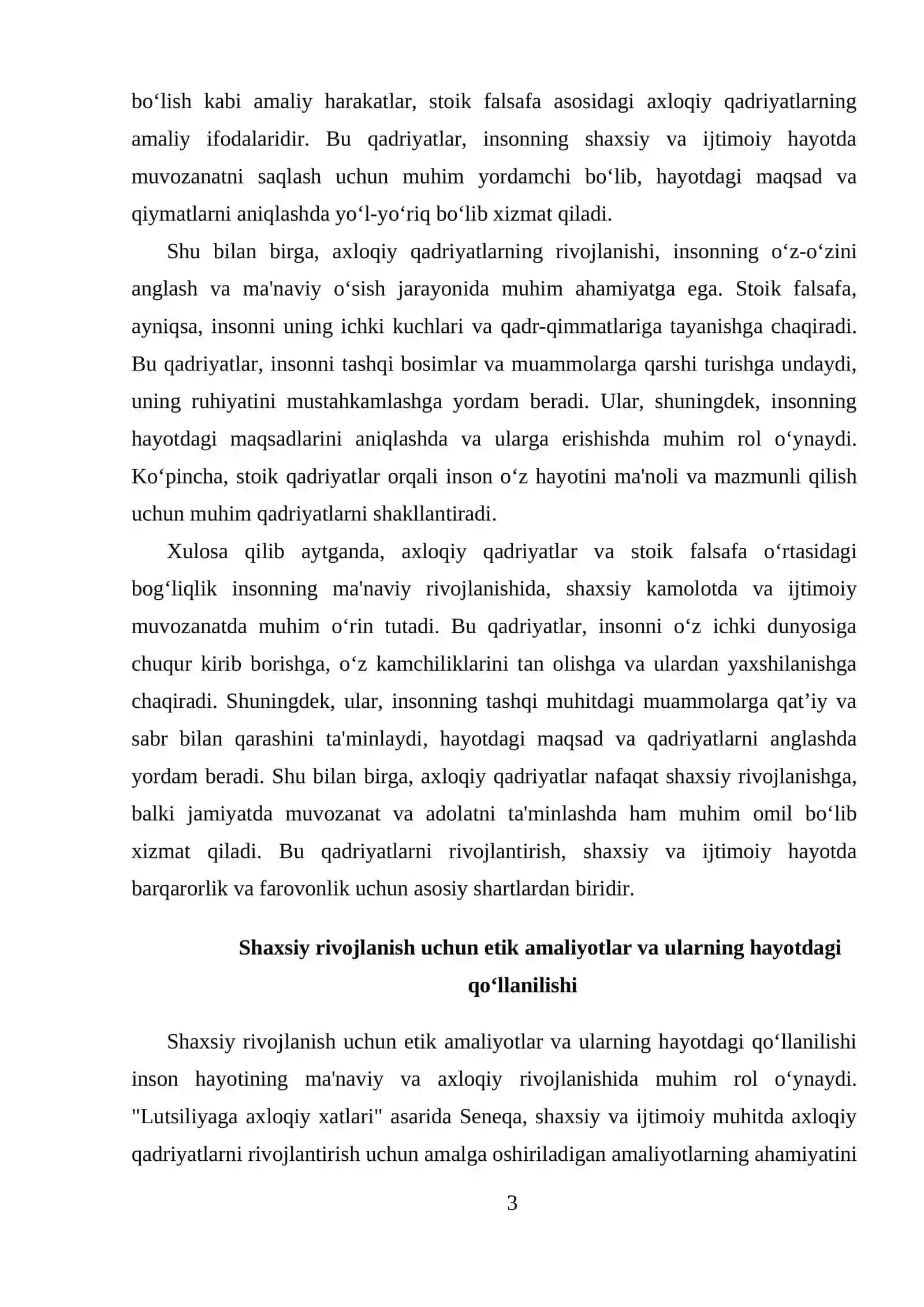 SENEKANING "LUTSILIYAGA AXLOQIY XATLARI" ASARI 3
