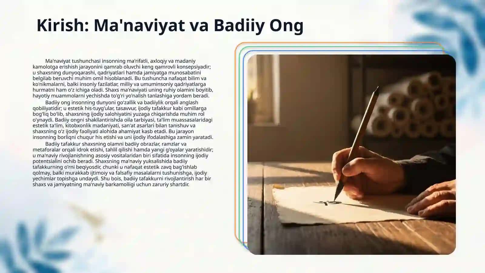 Manaviyatning yuksalishida badiiy ong va tafakkur 3