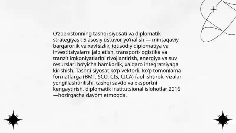 Oʻzbekiston va jahon hamjamiyati 3