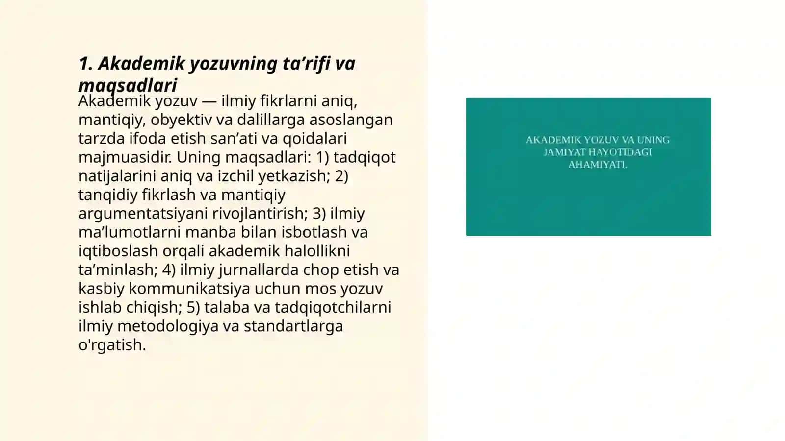 Akademik yozuv faniga kirish 3