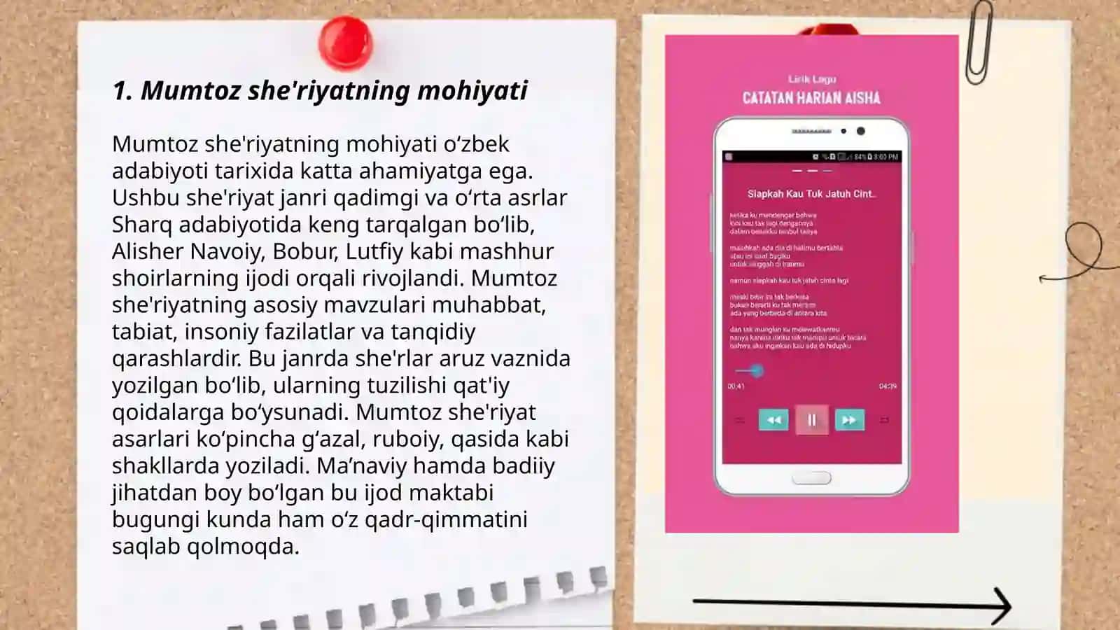 Mumtoz she'r nav'lari: lirik, liro- epik janrlar 3