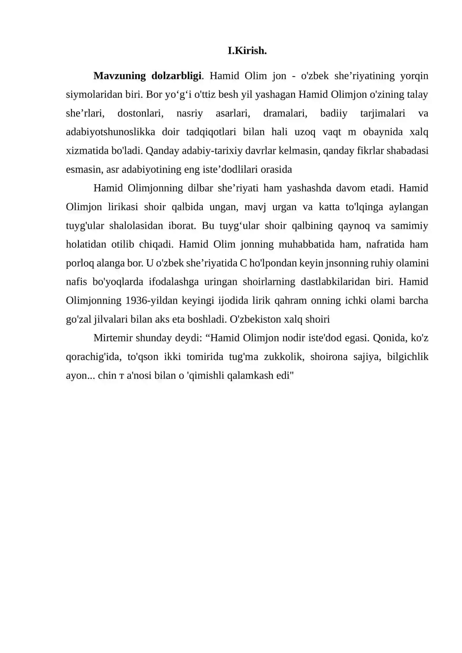 Hamid Olimjon lirikasida tabiat tasviri 3