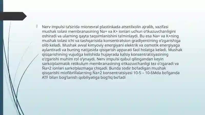 Nerv hujayralarida metobolizm jarayonlari 3