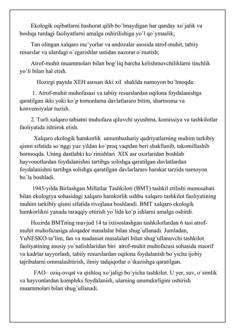 Xalqaro ekologik tashkilotlar 3