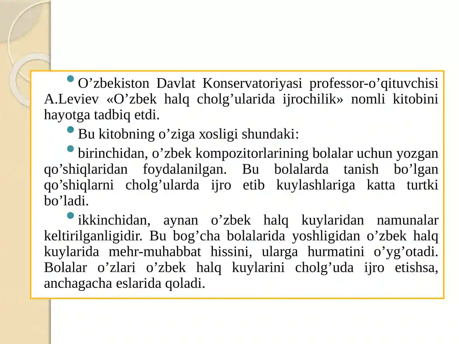 Bolalarni musiqiy cholgu'larga bilantashish 3