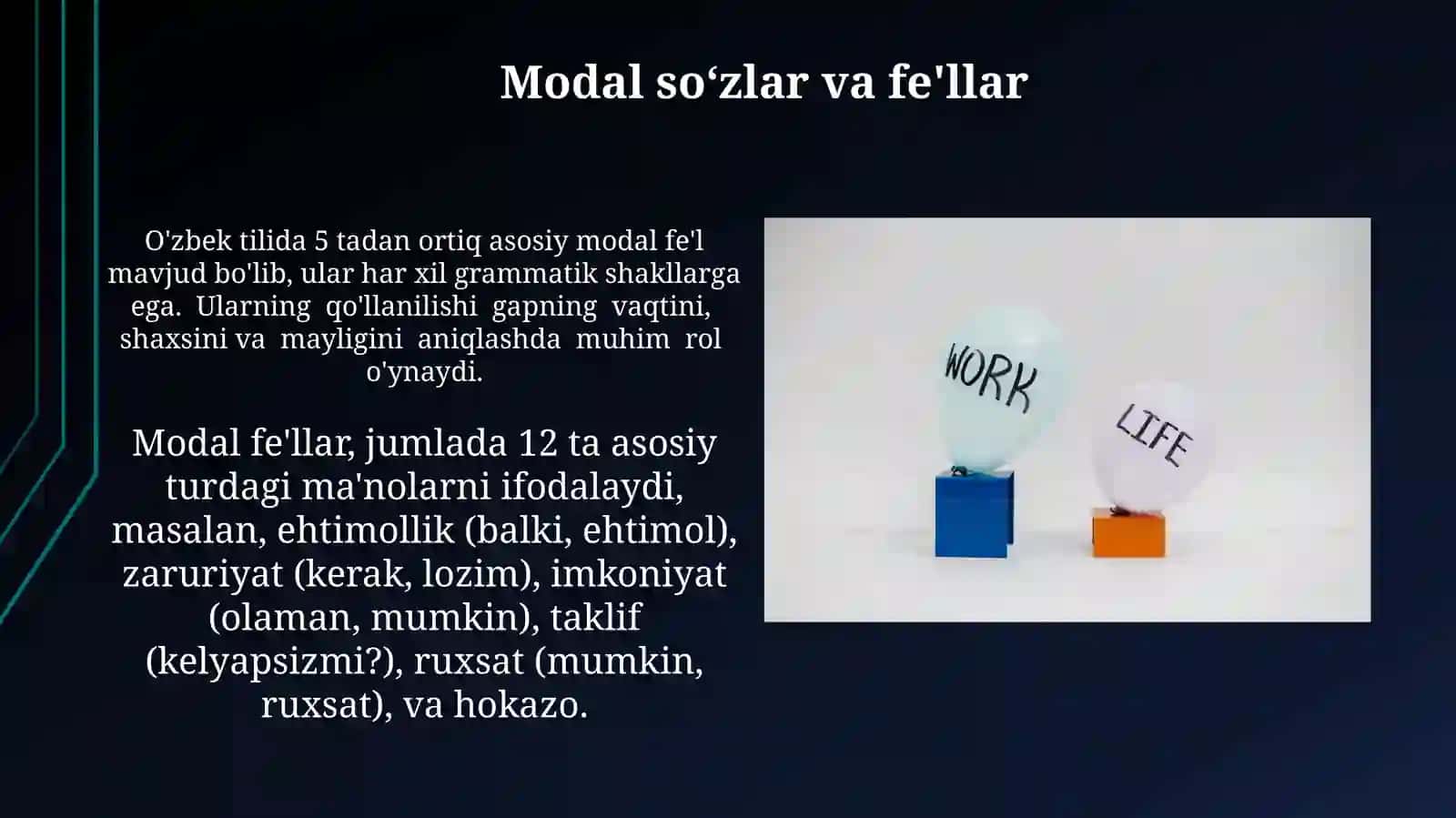 Modal so'zlar va fe'llar 3