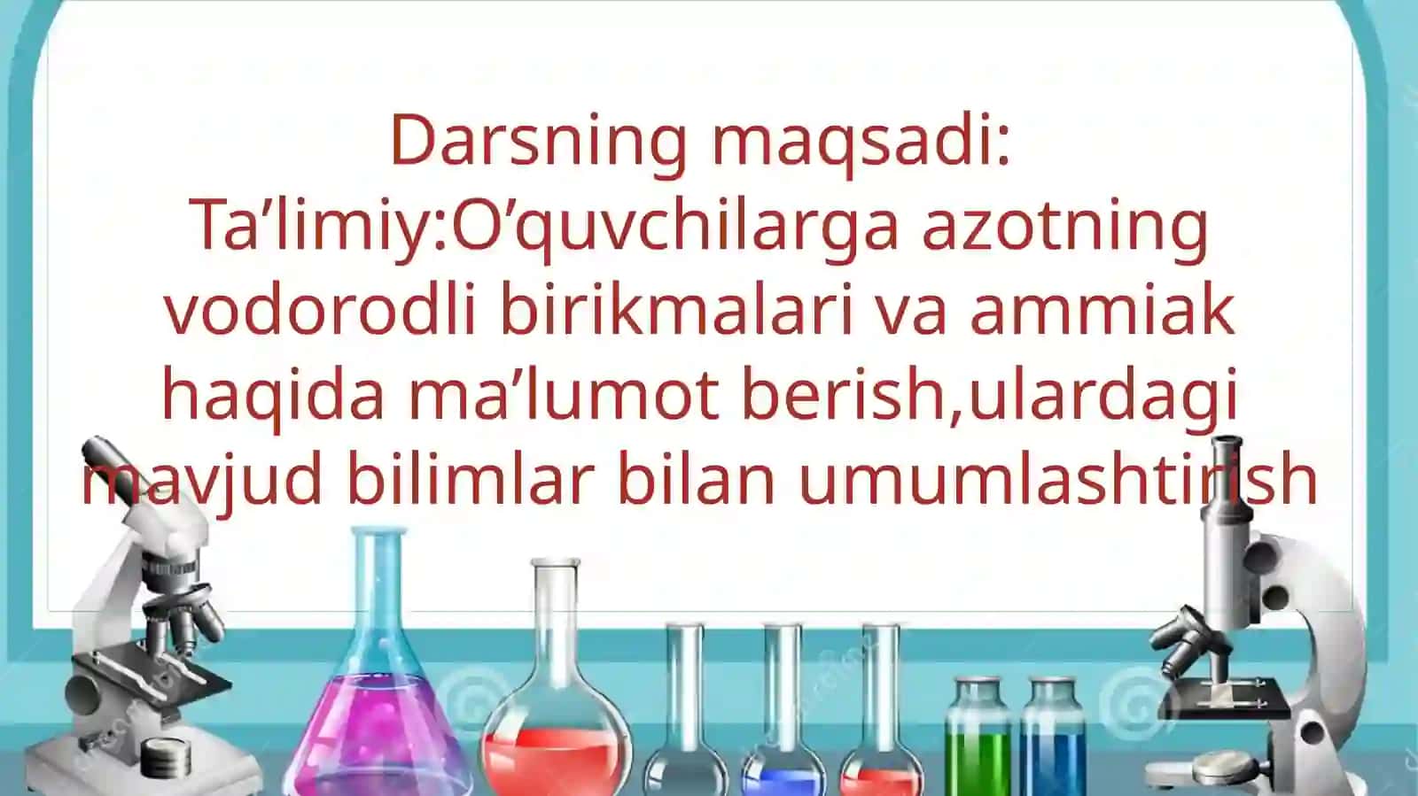 Azotning vodorodli birikmalari. Ammiak 3