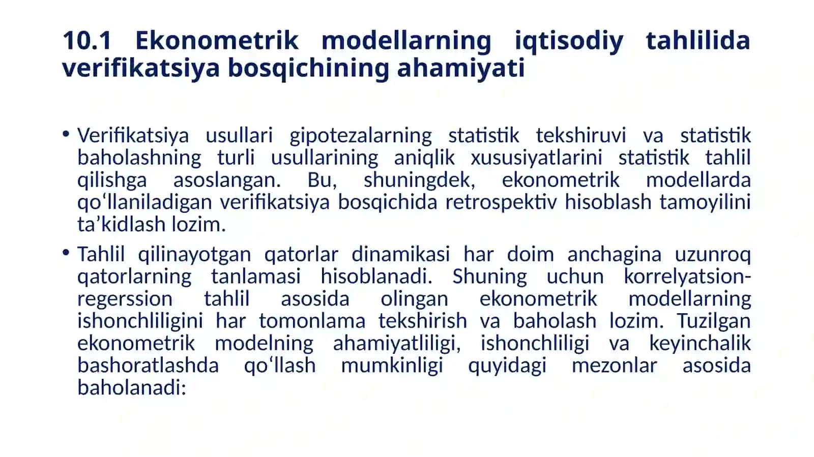 Ko'p omilli ekonometrik tahlili 3