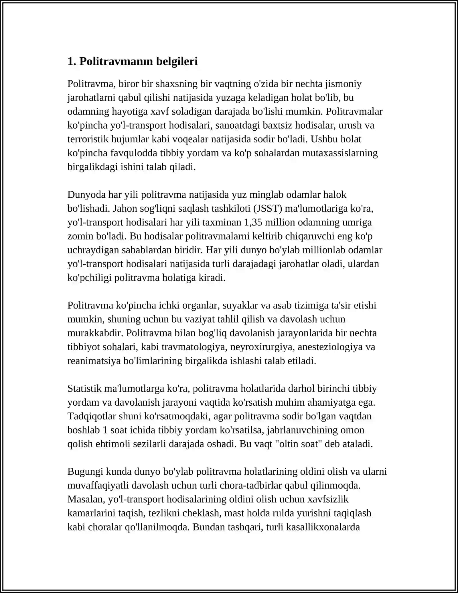 POLITRAVMALAR.TRAVMATIK SHOK 3