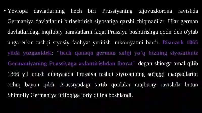 Shimoliy Germaniya va Italiyaning birlashtirilishi 3