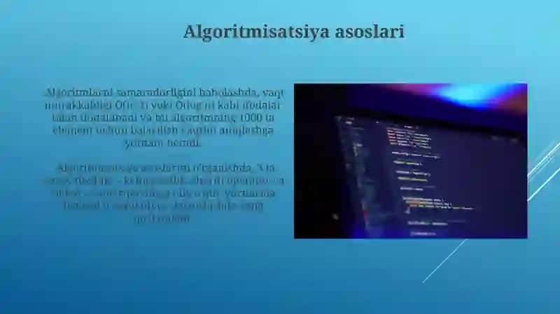 Algoritmlashtirish va dasturlash asoslari 3