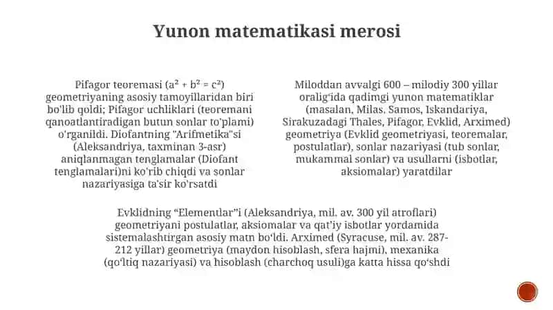 Qadimgi Yunon matematikasi 3