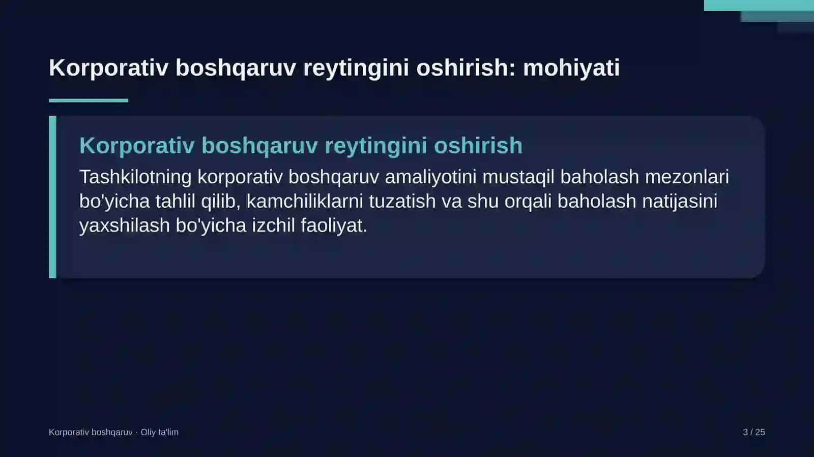 Elektronika sanoatida korporativ boshqaruv reytingini oshirish 3