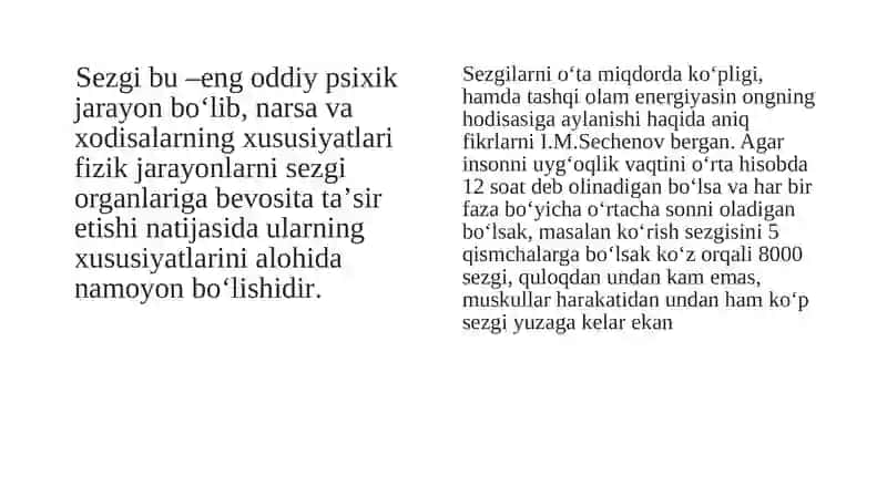 Sezgilar haqida tushuncha 3