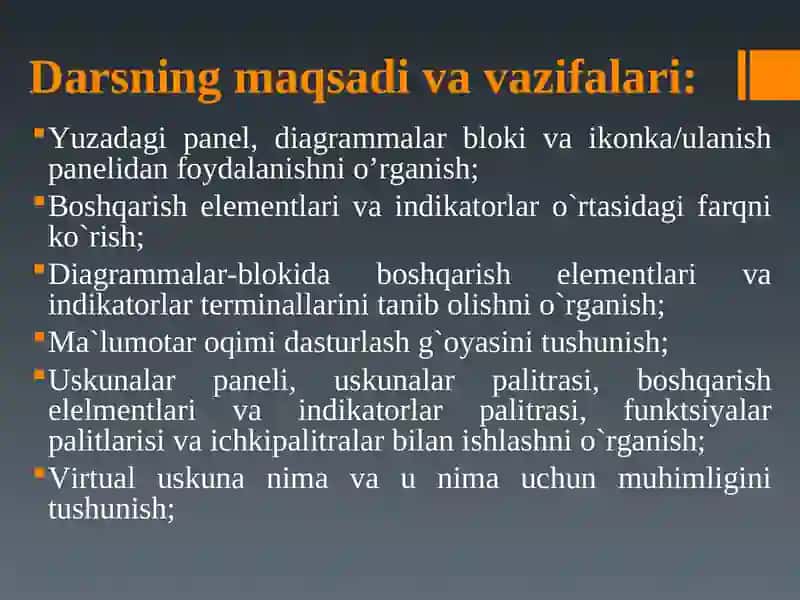 Ma`ruza LabVIEW muhitida ishlash 3