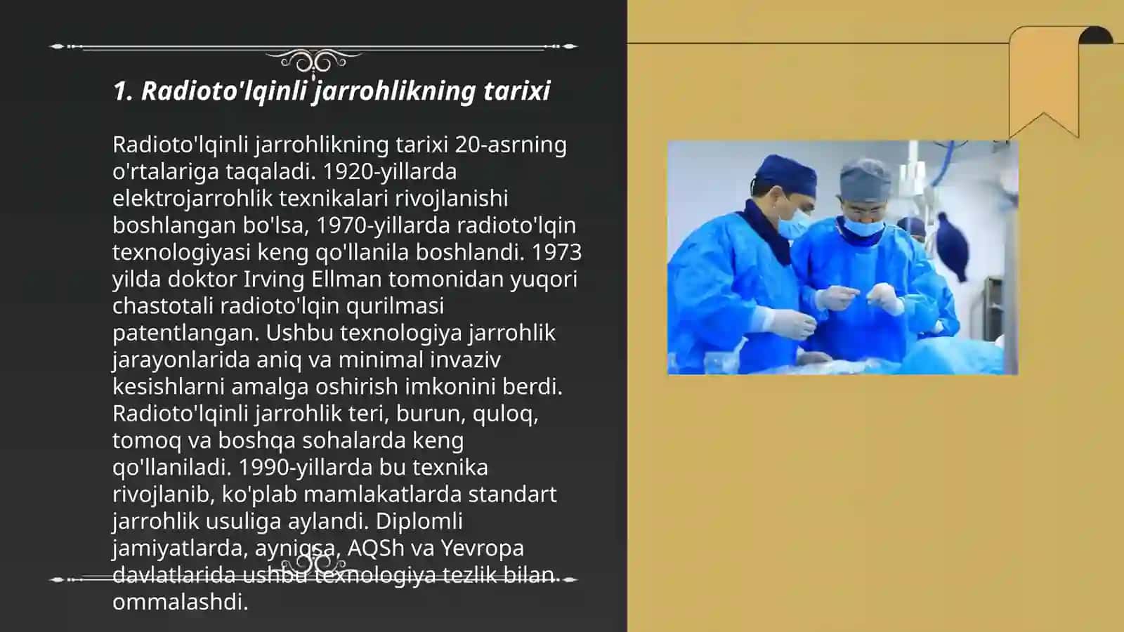Tibbiyotda Radiotoʼlqinli Jarrohlik 3