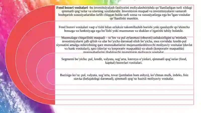 INVESTITSIYALARNI MOLIYALASHTIRISHDA MOLIYAVIY VOSITALAR 3