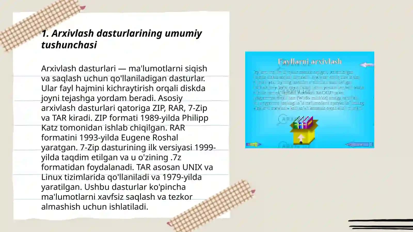 Arxivlash dasturlari 3