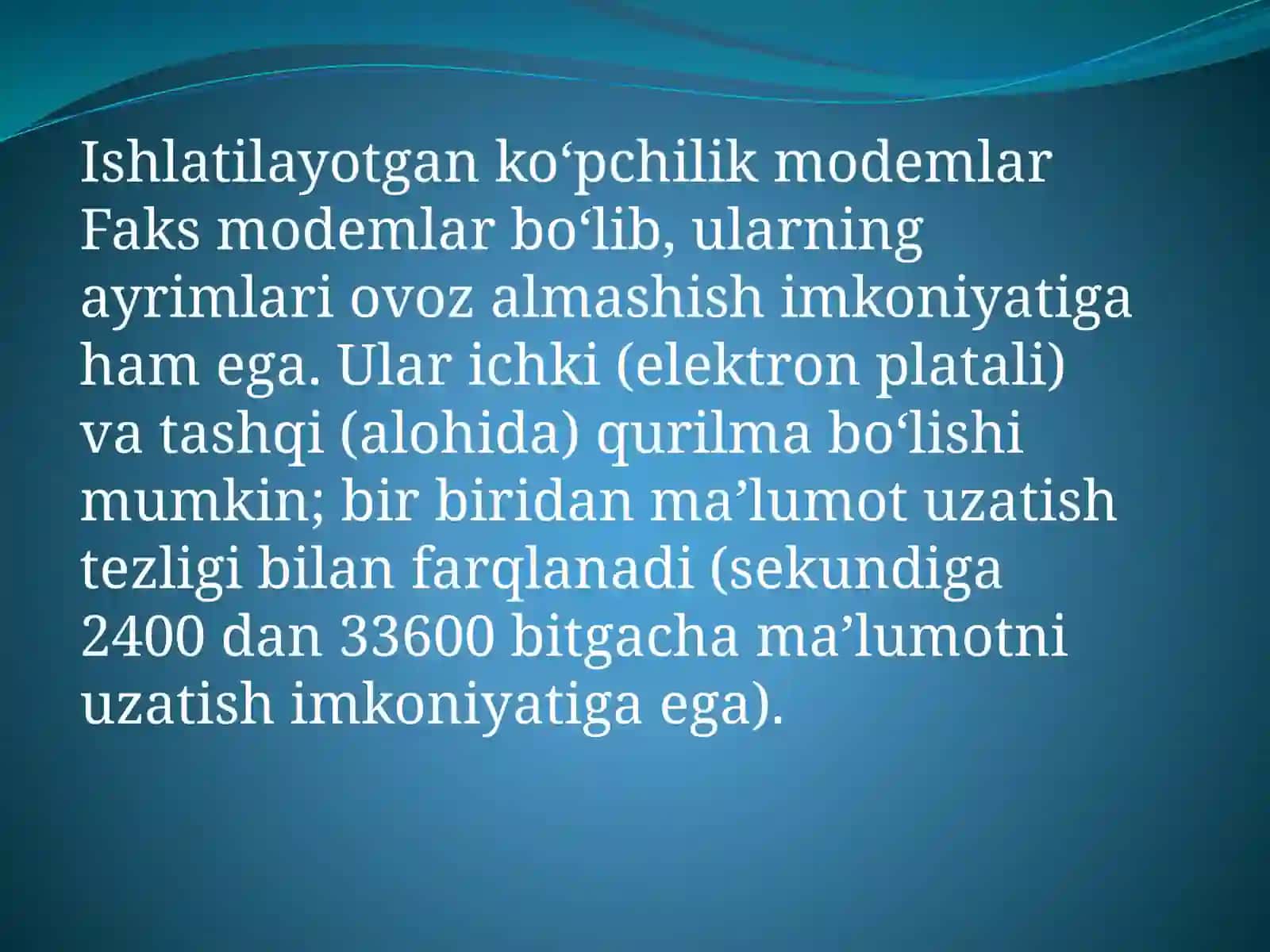 Faksmodem va uning turlari 3