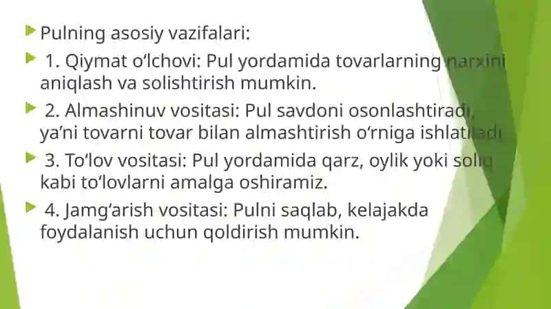 Pul bozoridagi muvozanat 3