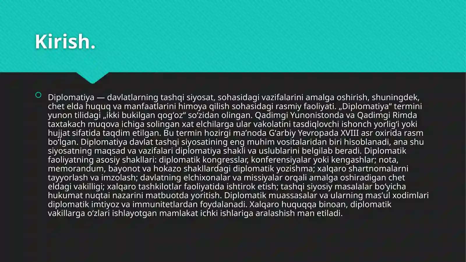 Diplamatiyava uning asosiy yo‘nalishlari 3