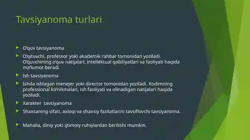TAVSIYANOMANING YOZILISH TARTIBI 3
