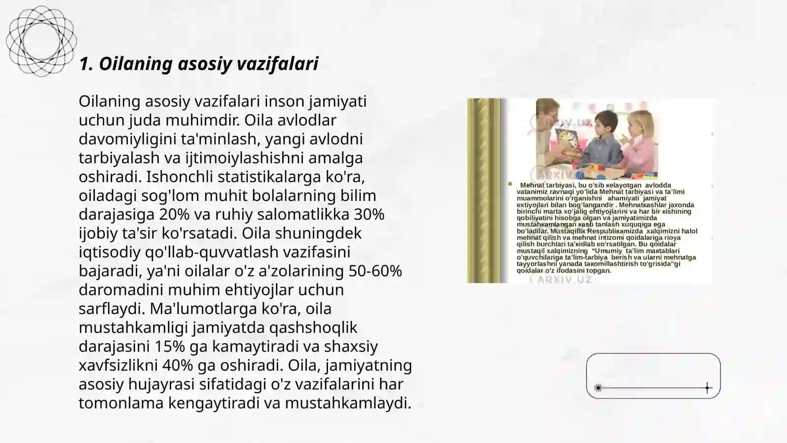 Oilaning asosiy vazifalari 3