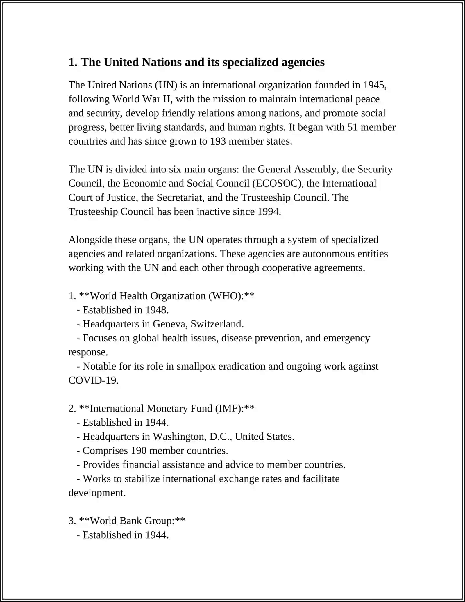 INTERNATIONAL ORGANIZATION 3