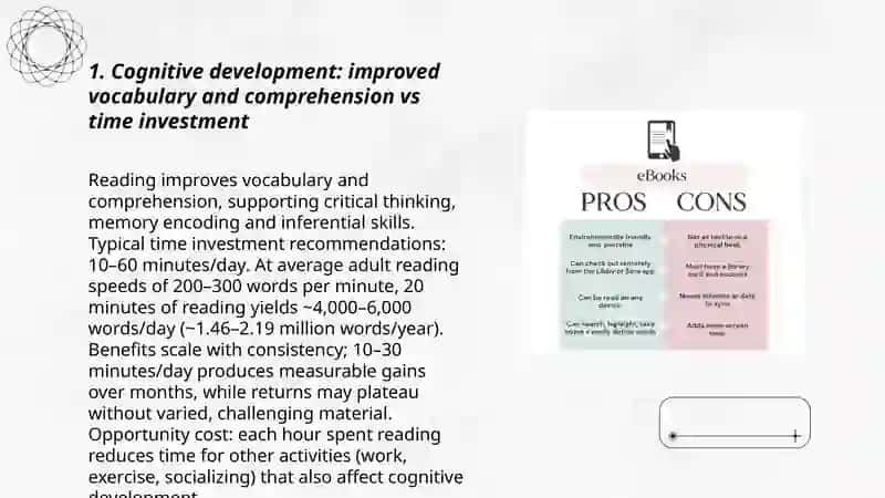 Pros and cons of reading books 3
