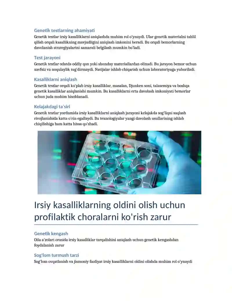 Tibbiy genetika va irsiy kasalliklar 3