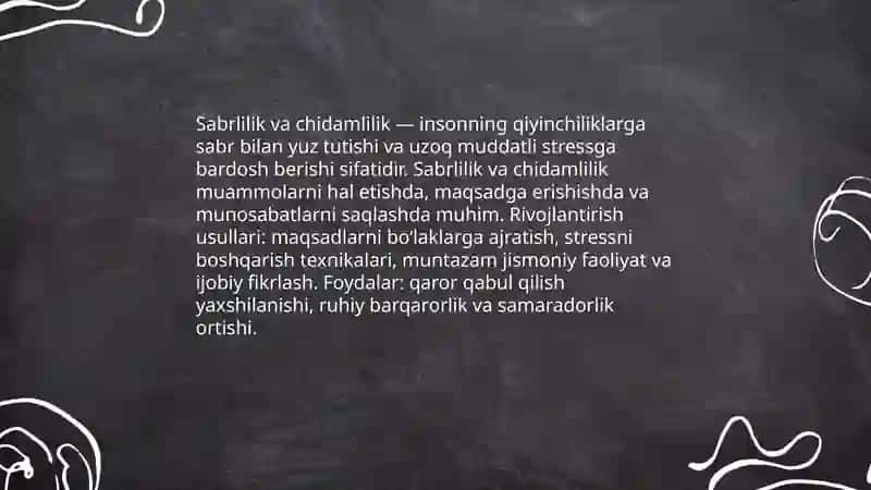 Xarakter qobilyat 3