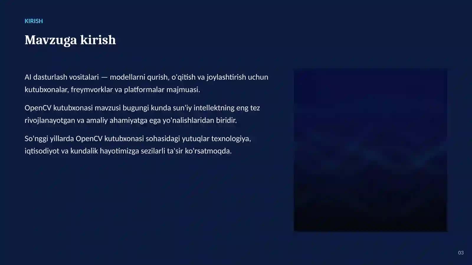 OpenCV kutubxonasi: asoslari va qo'llanilishi 3
