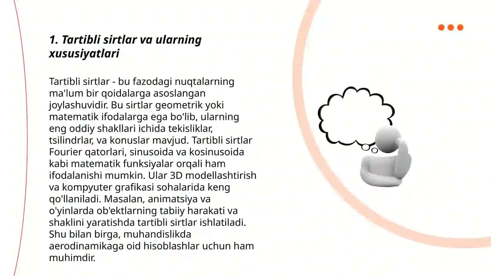 2- tartibli sirtlarning urinma tekisligi 3