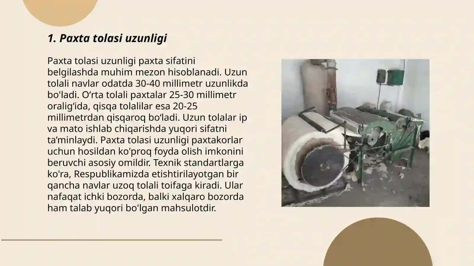 Paxta sifatini belgilovchi standartlar 3