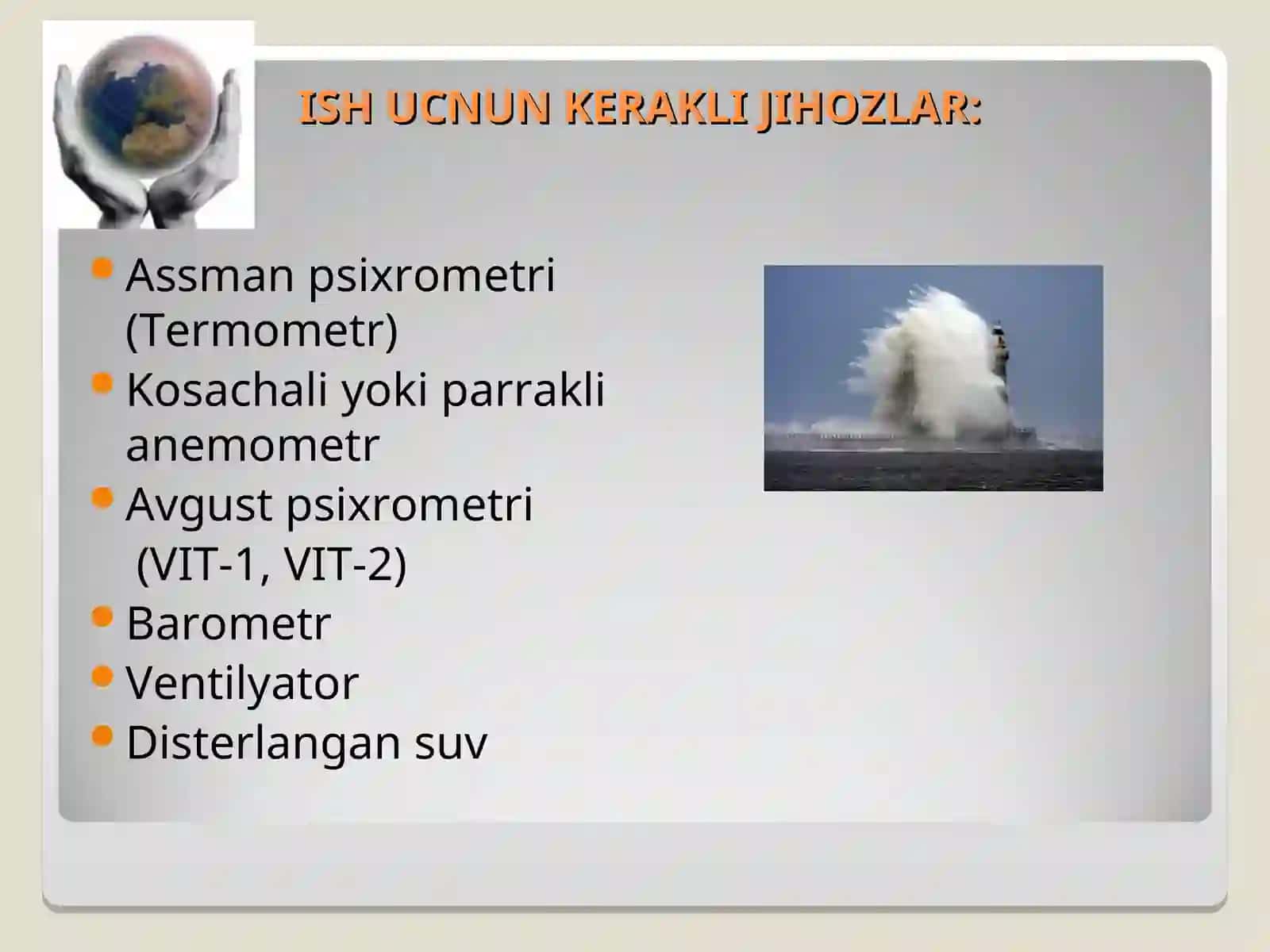 Mikroiqlim sharoitlarini tadqiq qilish 3