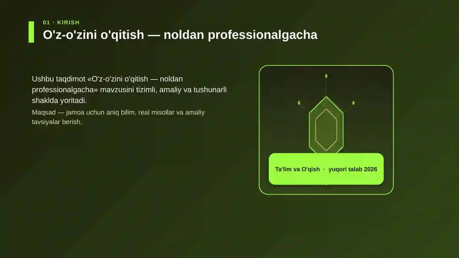 O'z-o'zini o'qitish — noldan professionalgacha 3