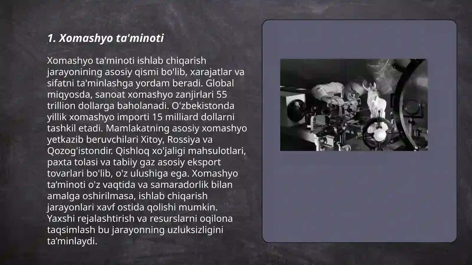Maxsulotlarni ishlab chiqarishga tayyorlash 3