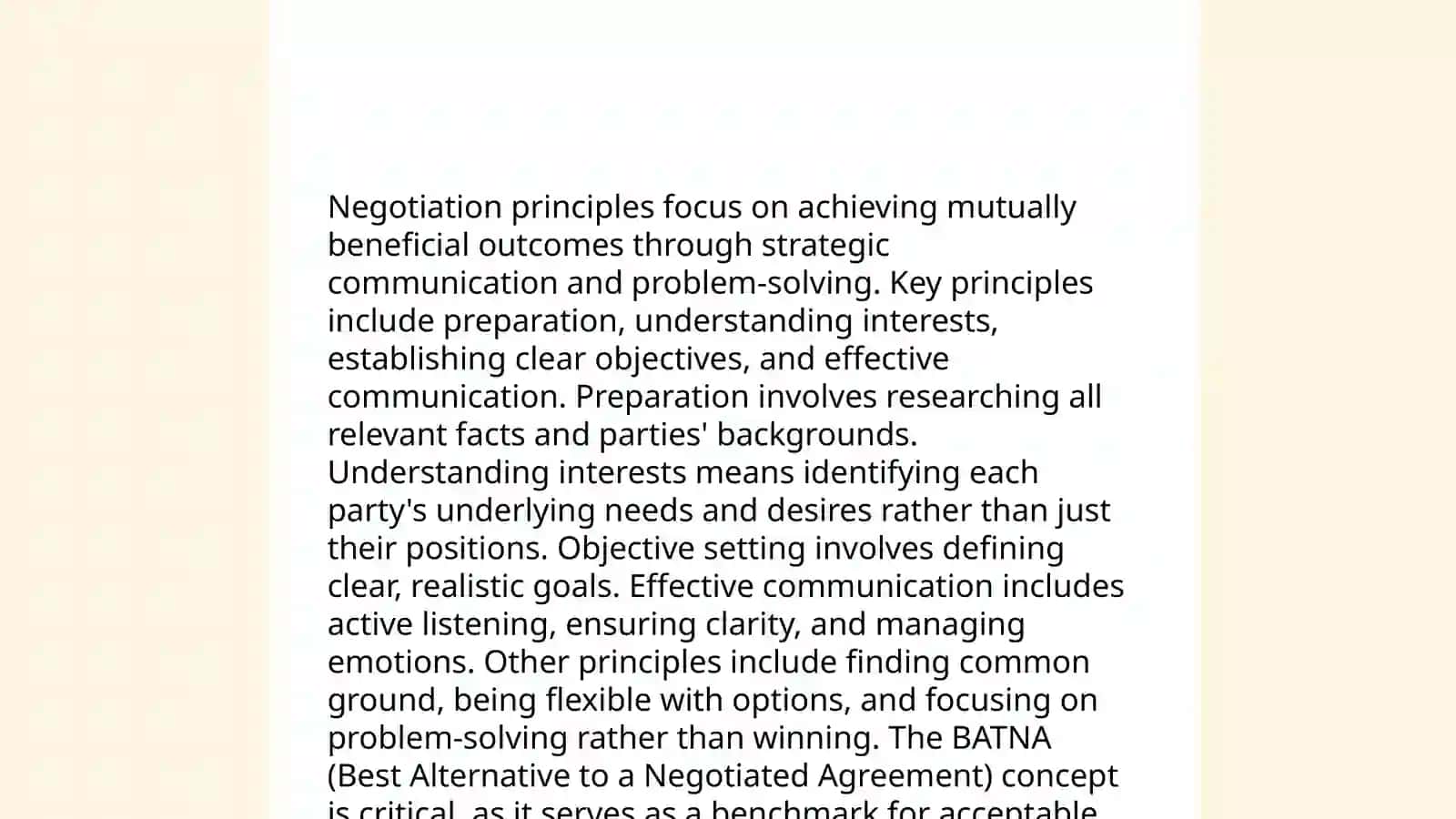 The art of negotiation 3