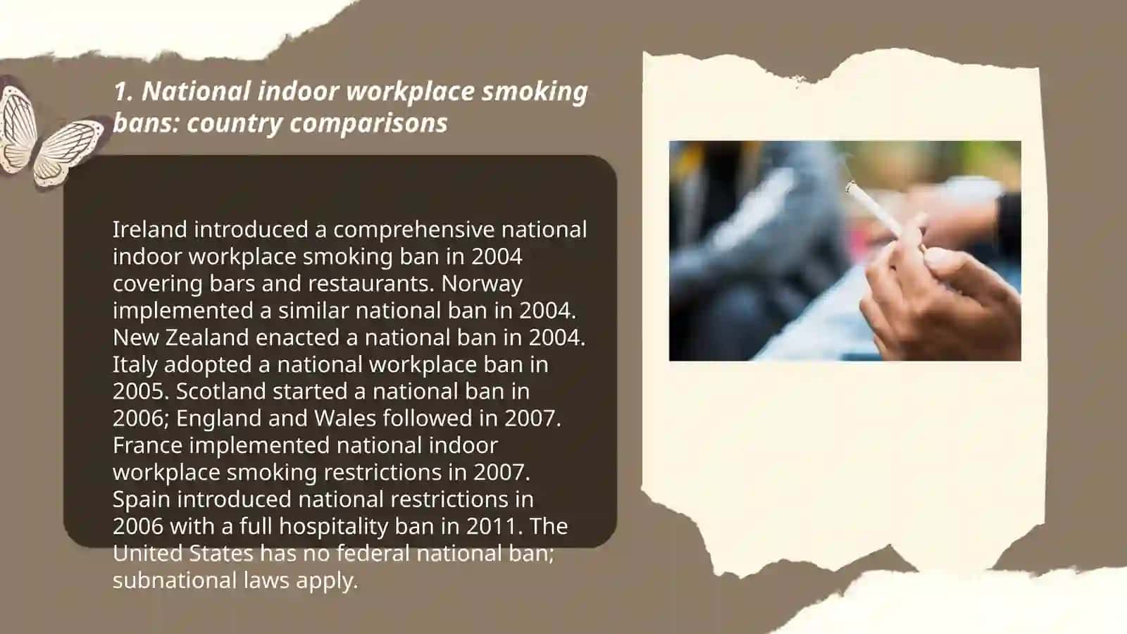 Smoking restrictions in different countries 3